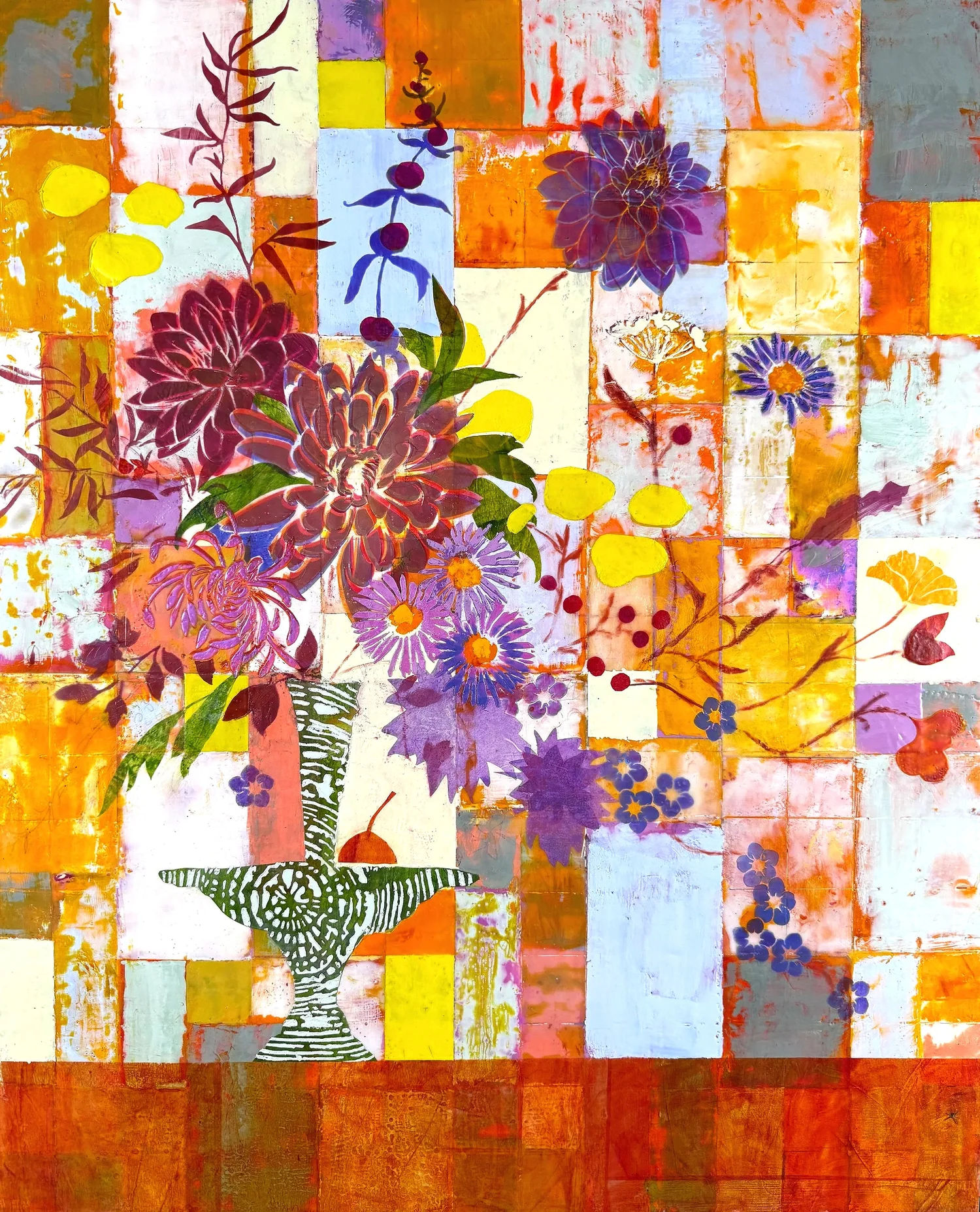 Floral and patterned painting, Selected work 05