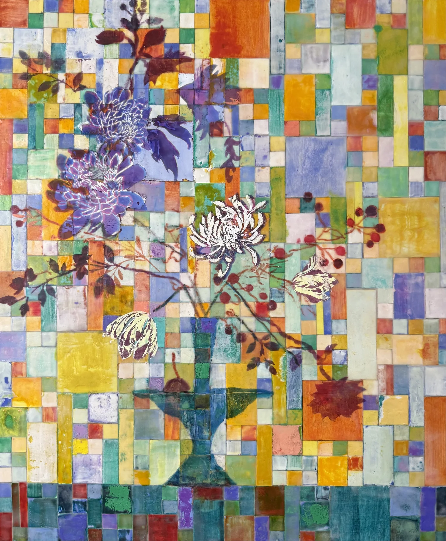 Floral and patterned painting, Selected work 06
