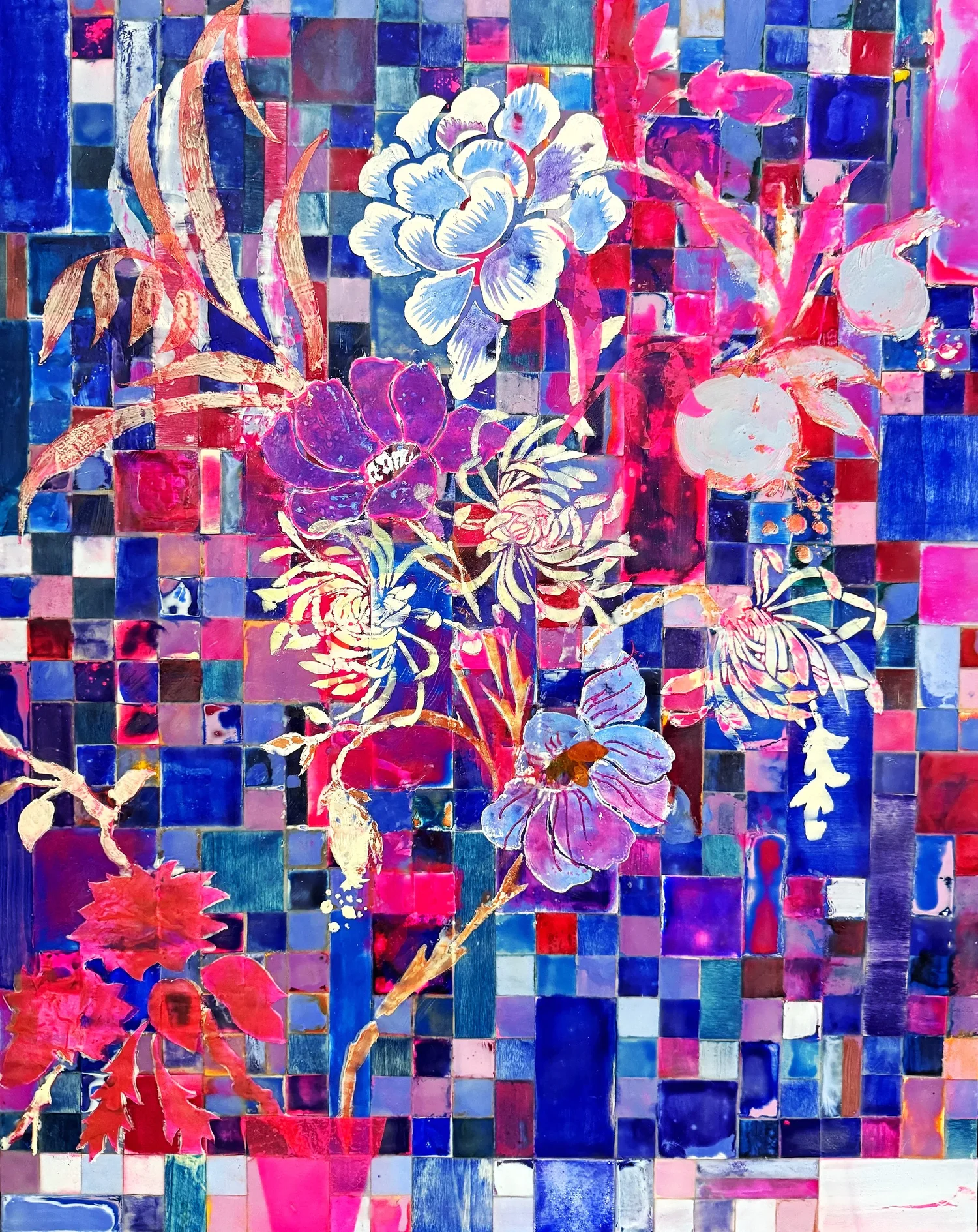 Floral and patterned painting, Selected work 08
