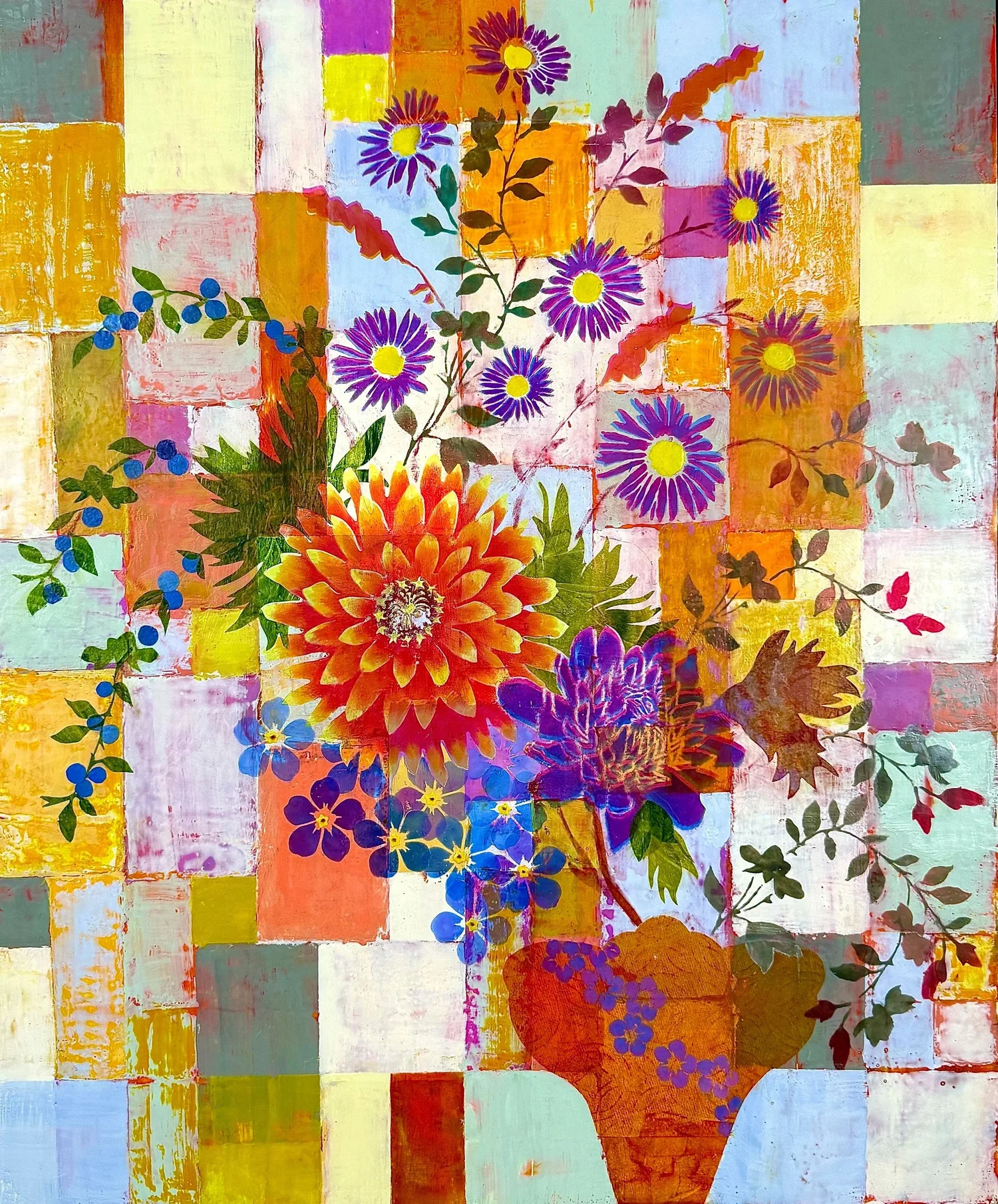 Floral and patterned painting, Selected work 01